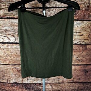 Olive Green Midi Skirt. Simple cute pencil skirt.